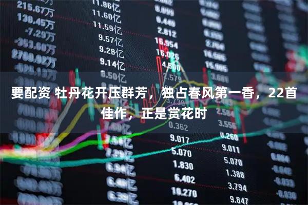 要配资 牡丹花开压群芳，独占春风第一香，22首佳作，正是赏花时