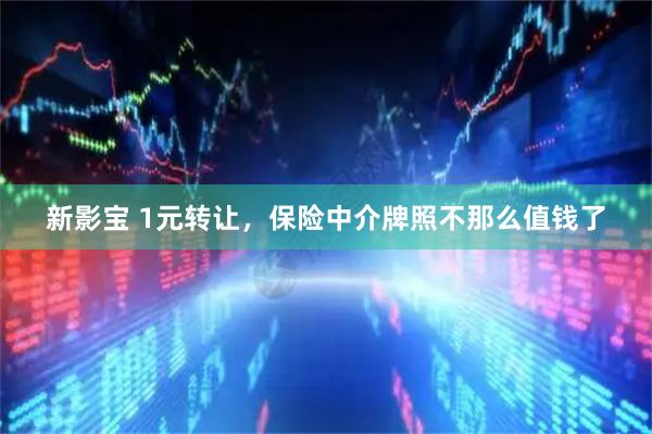 新影宝 1元转让，保险中介牌照不那么值钱了